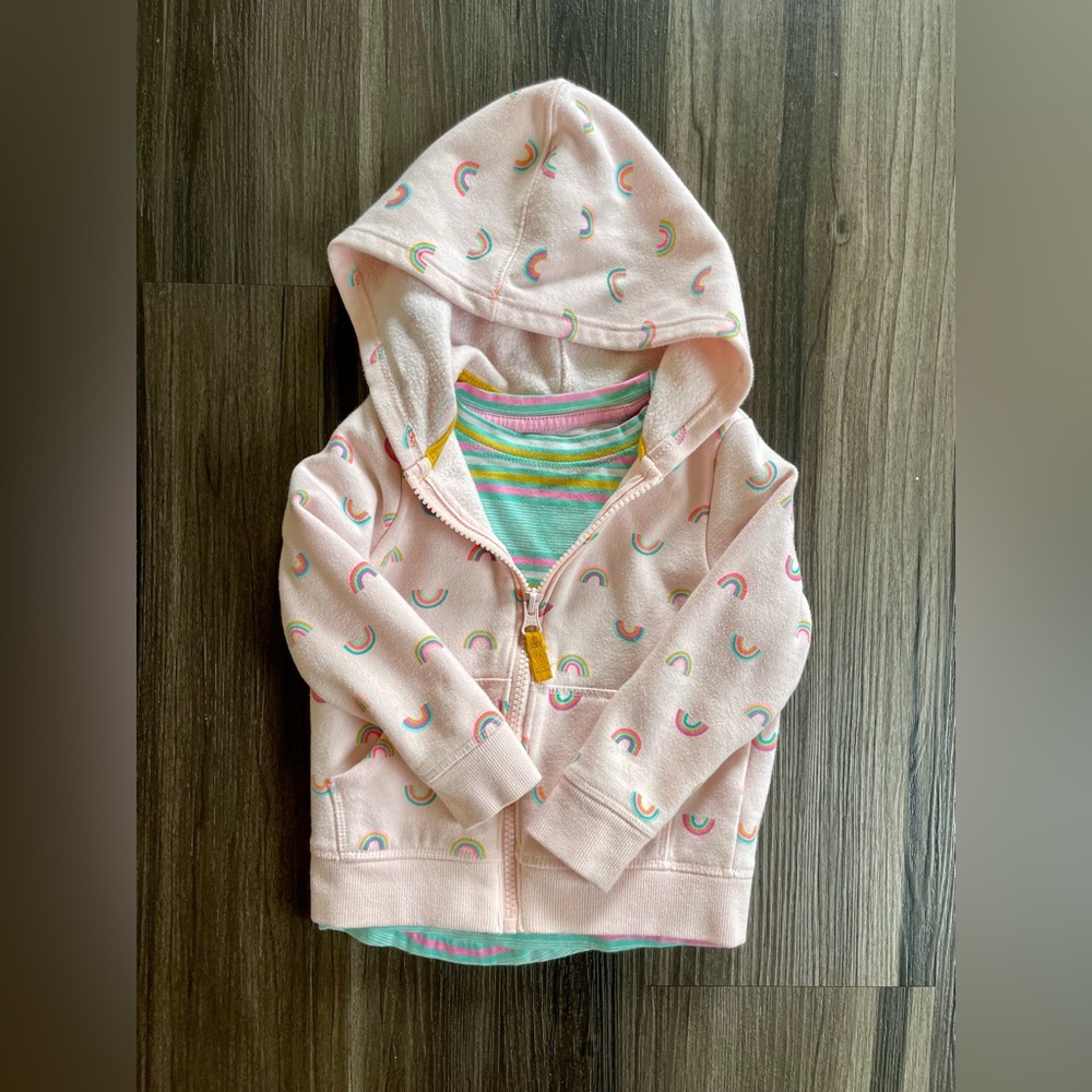 Cat & Jack zip up sweater with matching Cat & Jack T-Shirt!